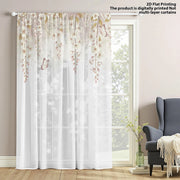 Rideau voilage transparent fleur de pêcher fin de printemps - Translucide et occultant pour salon et chambre