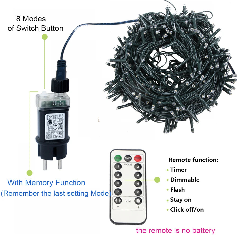 Guirlande lumineuse LED extérieur 10m 100 LED RVB