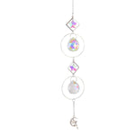 guirlande décorative cristaux célestes soleil lune étoile arc ciel chaîne métallique boho