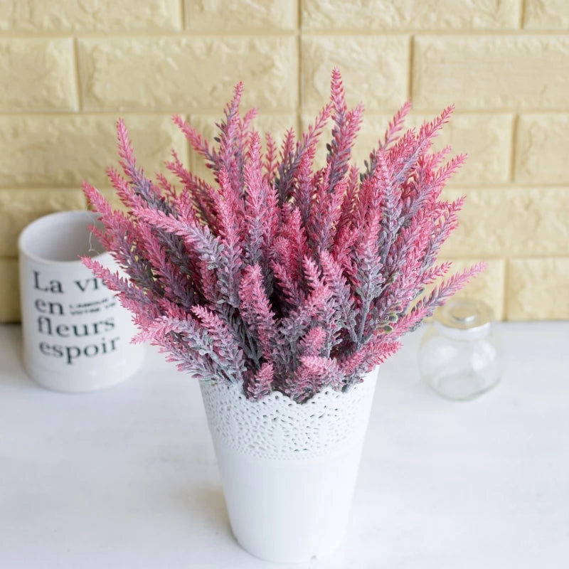 décoration intérieure fleurs artificielles lavande violet rose vert modernes casa decoration