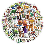 sticker autocollant toy story buzz lightyear woody personnages animation cartoon plastique imperméable bricolage téléphone