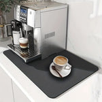 tapis cuisine moderne noir texture cuir absorbant rapide 20x30cm 30x40cm 40x50cm respectueux environnement