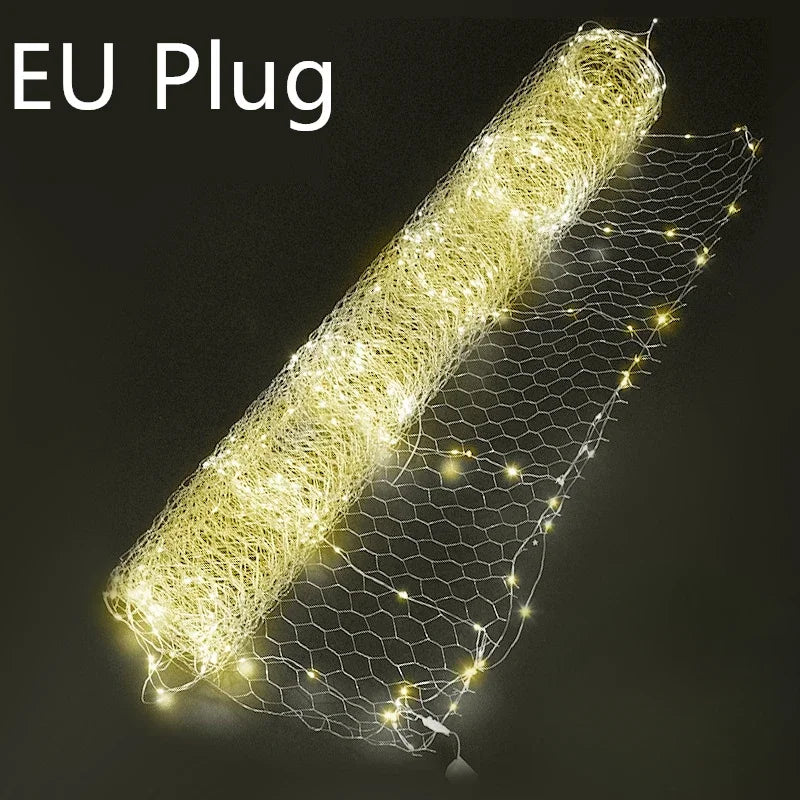 guirlande lumineuse bleu doré étoiles moderne adhésif connecteurs 10m 5m événements anniversaires fêtes noël