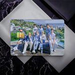 étui carte bancaire kpop strays moderne noir gris blanc personnes costumes formels minimaliste