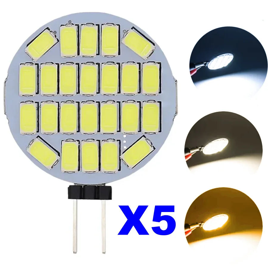 Ampoule LED G4 5W 3000K 4000K 6500K 30000h carrés blancs fond gris moderne