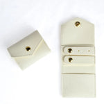 porte monnaie simili cuir marron clair rose pâle violet blanc noir classique dorés poche