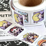 sticker autocollant personnages animés blanc multicolore dessin animé 500pcs kawaii fond uni