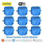 interrupteur module commutation rideau intelligent bleu moderne technologie contrôle vocal google alexa