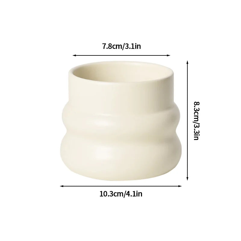 pots fleurs céramique porcelaine moderne plante verte décoration intérieure blanc relief bulles