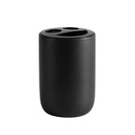 ensemble salle bain noir blanc gris minimaliste tasse distributeur brosse dents savon grille dimensions