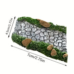 décorations artificielles pierre résine naturelles mousse grises vertes paysagèresextérieur miniature aménagement jardin