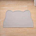 tapis nourriture animaux silicone orange jaune bleu moderne sans motif anti débordement imperméable