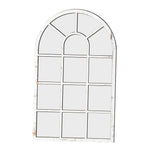 miroir arqué fenêtre bois blanc marron noir structure vieillie décoratif vintage chambre salon
