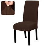 housses chaise marron rayures diagonales moderne elasthanne polyester 45 60cm 35 48cm 10cm