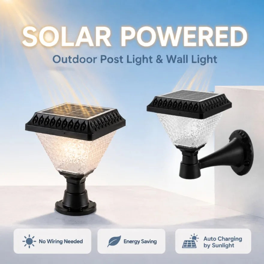 lampe solaire led ip65 étanche rgb automatisée moderne transparente motifs géométriques fixée