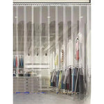 rideau porte transparent pvc moderne isolation coupe vent 18x200cm eyelets fixations