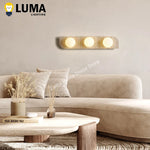 applique murale moderne verre blanc texture bois minimaliste cuisine chambre salon