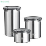 boîtes hermétiques acier inoxydable clips plastique noir aliments grains épices moderne minimaliste