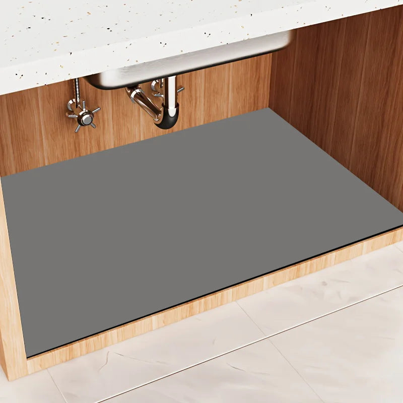 tapis sol caoutchouc gris moderne adhésif protection cuisine salle bain réutilisable antidérapant plat rectangle