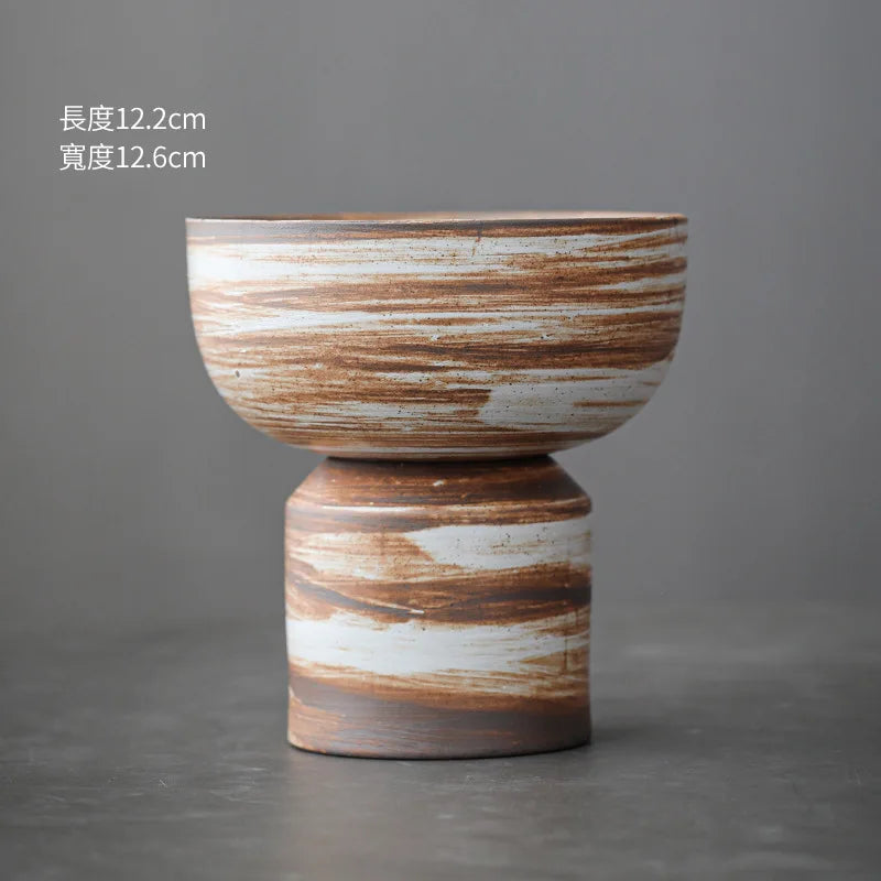bol céramique moderne marbré couleur marron beige gris artisanal table thé decoration