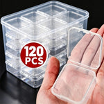 boîtes rangement transparentes modernes empilables couvercle clips portables bijoux 4.3cm 4.3cm 2cm