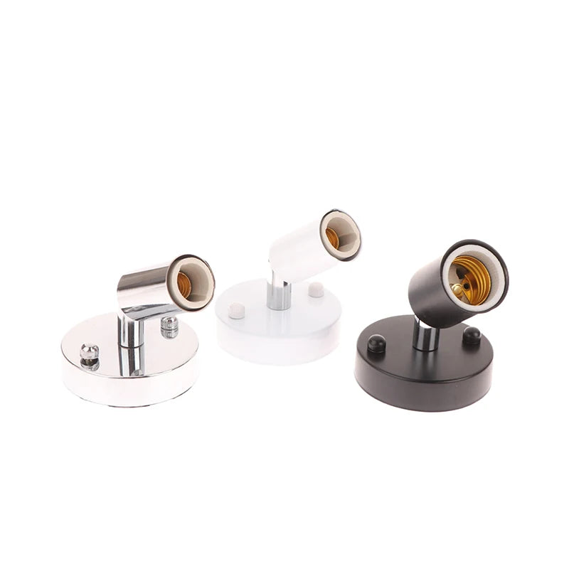 support lampe moderne minimaliste noir blanc doré métallique brillant opacité vis écrous 10cm