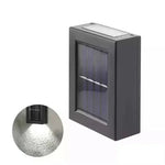 lampe murale solaire led noire moderne imperméable ip65 fenêtre transparente