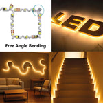 ruban led shaped 60leds 120leds 5m blanc blanc chaud adhésif moderne 2800k 6500k 12v