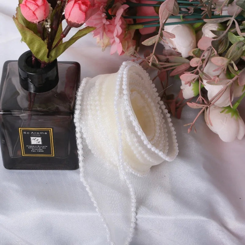 rubans décoratifs organza bleu clair rose violet vert blanc rubans pliés nœuds mariage fiançailles