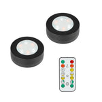 spots led noirs ronds adhésifs télécommande lumiere moderne chambre blanc chaud 3000k 6500k