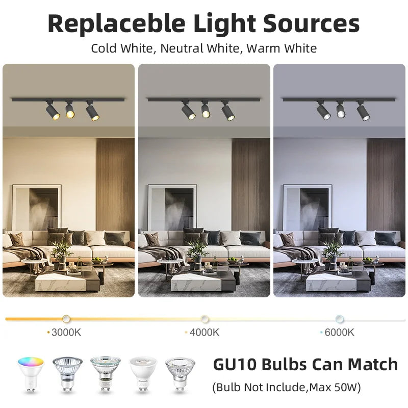 ampoules led gu10 blanc chaud sans scintillement 5w moderne ac85265v