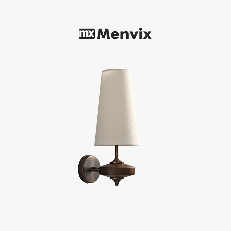 lampe murale conique moderne bois blanc éclairage ambiant chambre salon