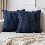 coussin carré orange texture tissée moderne garnissage blanc canapé salon décoration maison