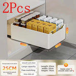organiseur rangement blanc moderne adhésif coulissant tiroirs grilles épices cuisine métal blanc opacité
