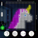 rideau lumineux led multicolore pixel art noel moderne clips télécommande câble alimentation