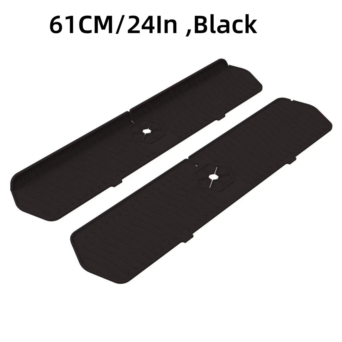 tapis cuisine pliable silicone noir rayures ondulées moderne respectueux environnement