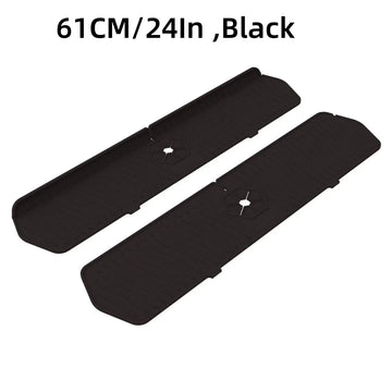tapis cuisine pliable silicone noir rayures ondulées moderne respectueux environnement