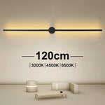 lampe murale led moderne noire 40cm 60cm 80cm 100cm 120cm aluminium