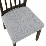 housse chaise extensible gris rayures ondulées moderne salle manger fauteuil