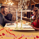 bougies led coniques sans flamme blanc modernes décoration mariage saint valentin dîner