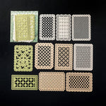serviettes table papier découpé motifs floraux vintage blanc beige bleu vert rose marron clair