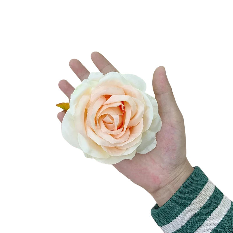 Décoration murale artificielle roses soie classique blanc rose violet romantique