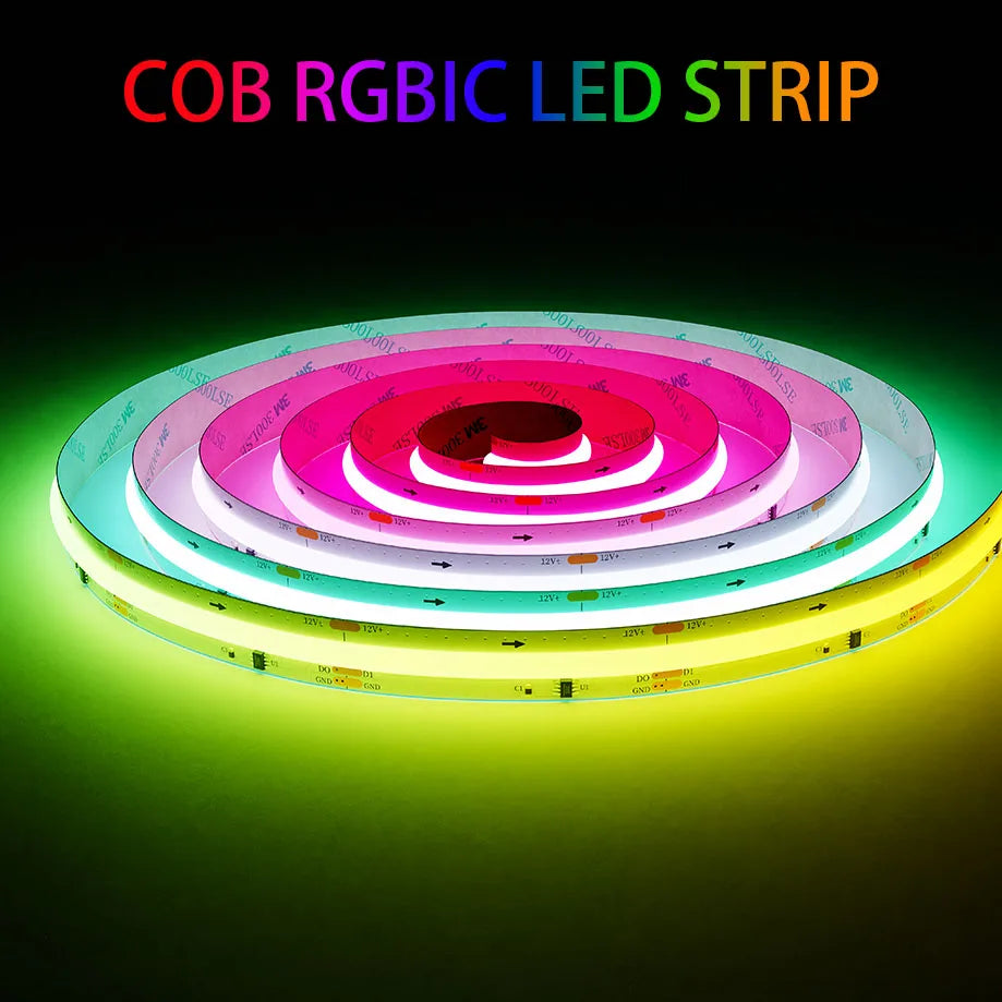 ruban led multicolore rayures horizontales adhésif moderne 720 led/m 12v 24v ws2811 ic