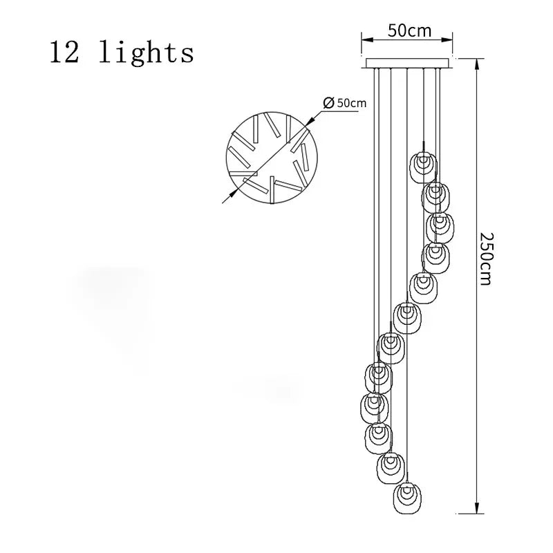 suspension lumineuse moderne transparent dorée fine élégante chaînes métalliques ampoules incluses