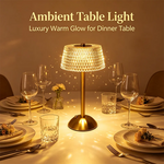 lampe table dorée diamant moderne interrupteur rotatif port usb rechargeable veilleuse chambre