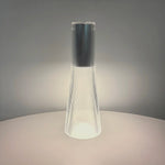 lampe table rechargeable led transparent moderne rayures verticales interrupteur tactile 249 2000 lumens chambre