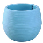 cache pot résine coloré moderne rayures horizontales plante succulente bleu blanc jaune rouge vert