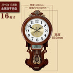 horloge murale bois doré motif floral vintage classique fixation decoration maison