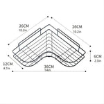 étagère d'angle moderne noir blanche grille métallique imperméable clips adhésifs bouteilles flacons verres salon