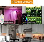 bande lumineuse led multicolore 30cm clips moderne app commande vocale tuya wifi 4pcs full